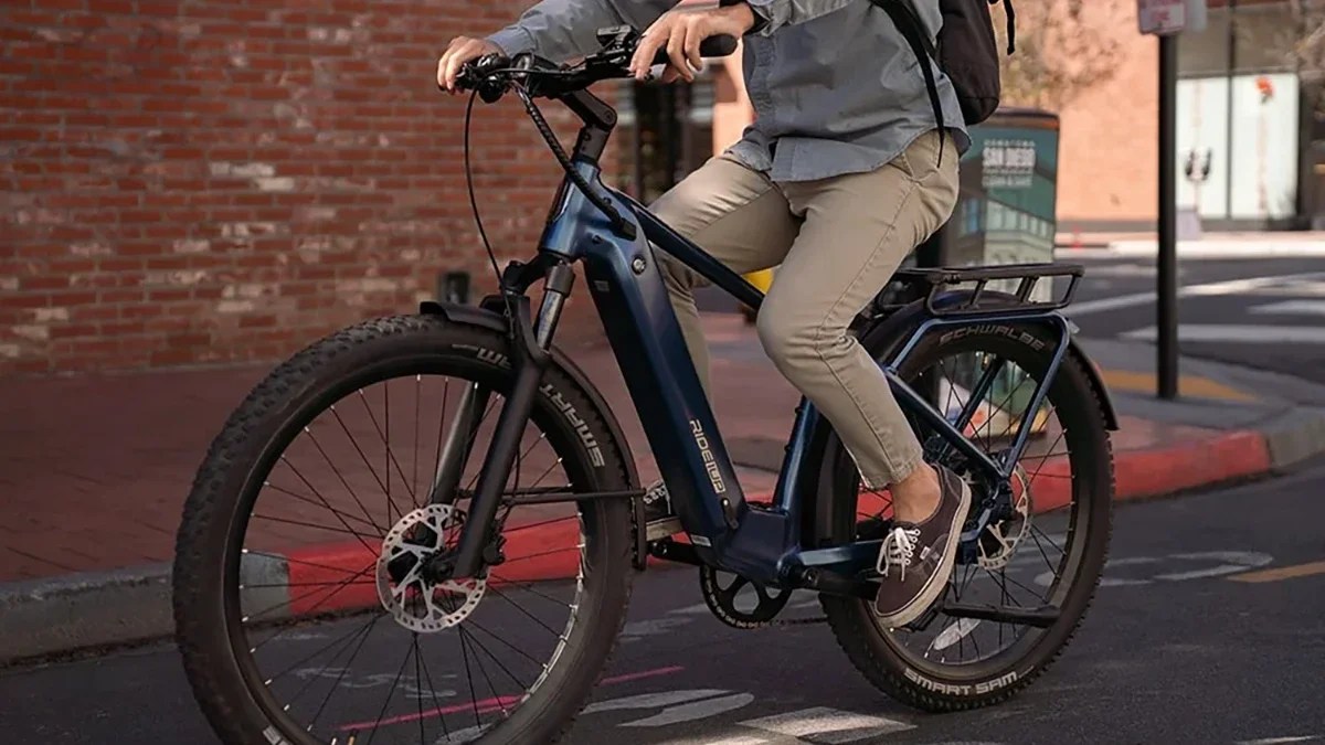 A person riding a bike