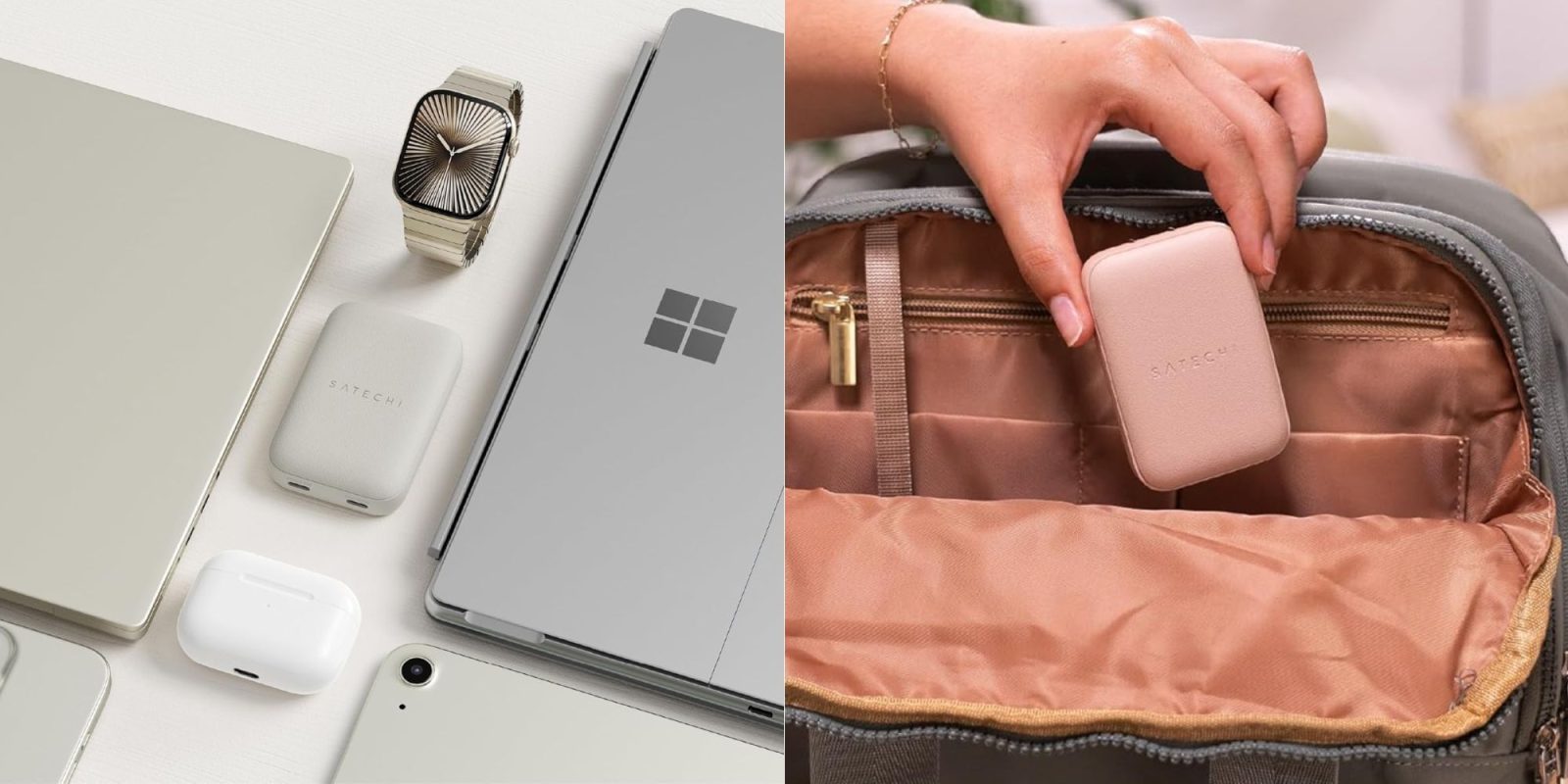 Image showing renders of Satechi's OntheGo slim charger.