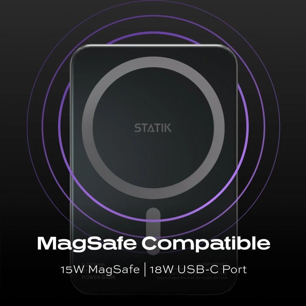 A black device with a circular design