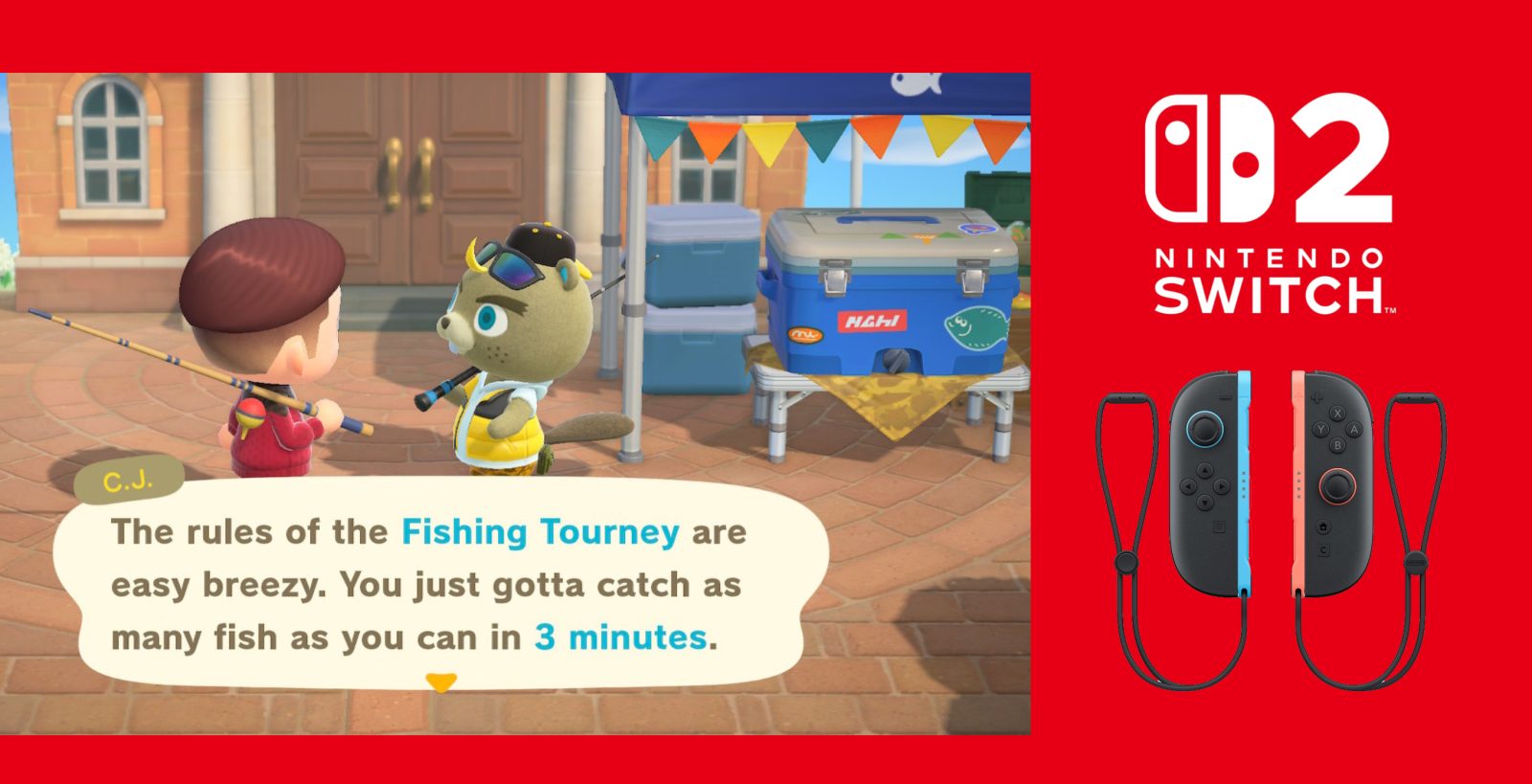 A cartoon character holding a fishing rod