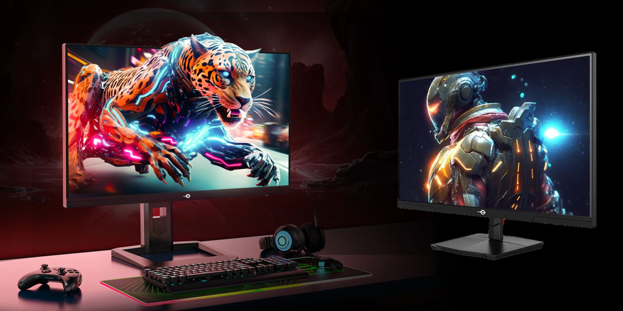 Image showing renders of Titan Army gaming monitors.