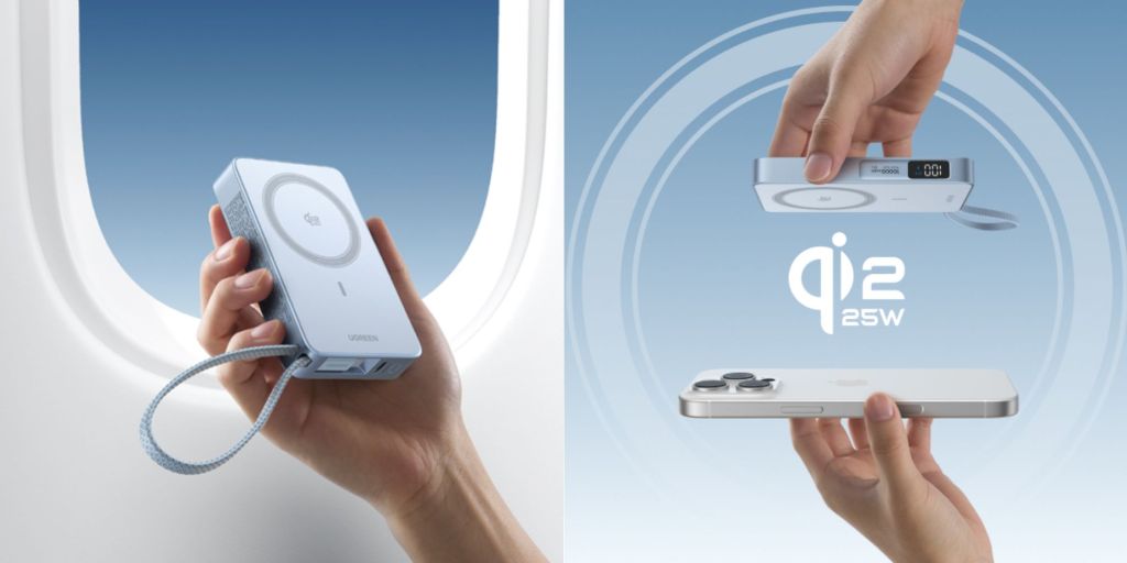 A pair of hands holding a device