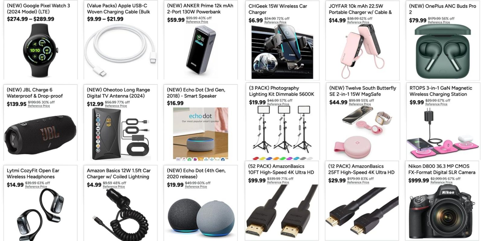 Image showing listings from Woot Best of Tech sale.