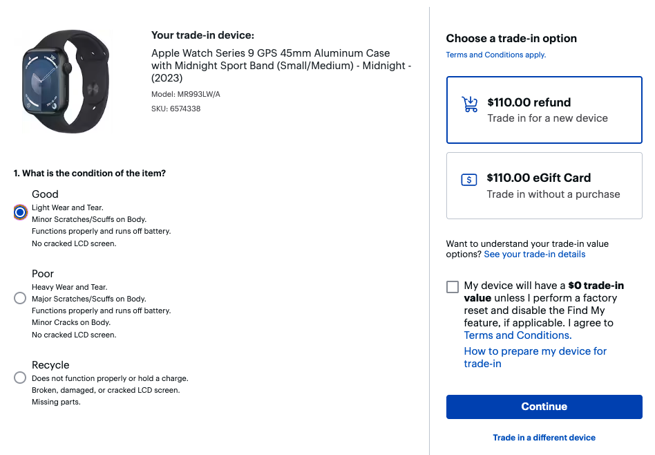 A screenshot of a product