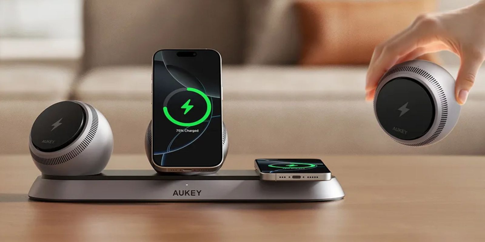 Image showing Aukey's new MagFusion Ark charging station.