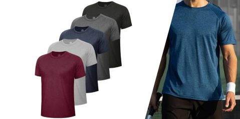 A group of different colored shirts