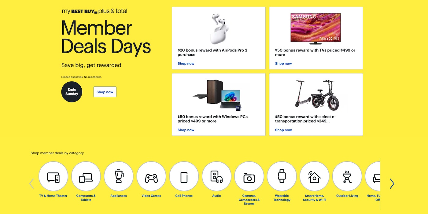 Best Buy Member Deals Days