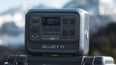 A black electronic device with buttons and switches