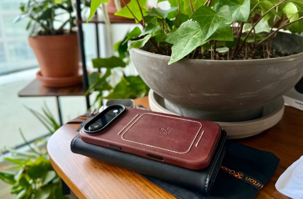 A phone on a phone case