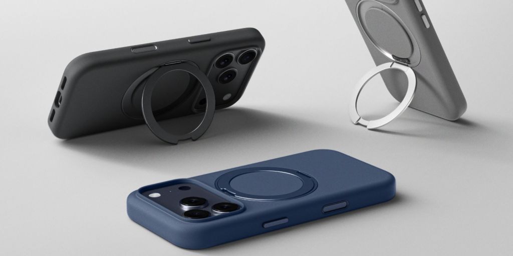 A phone with a ring holder