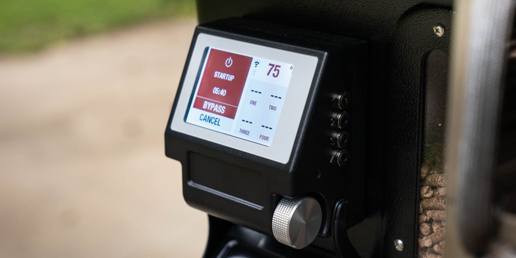 A close up of a device