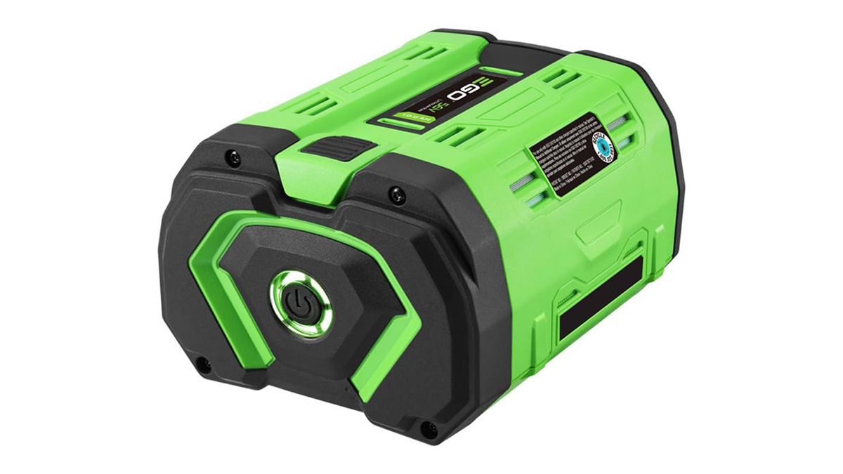 A green and black battery