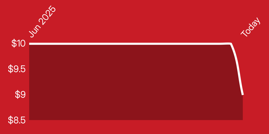 A red and white rectangle