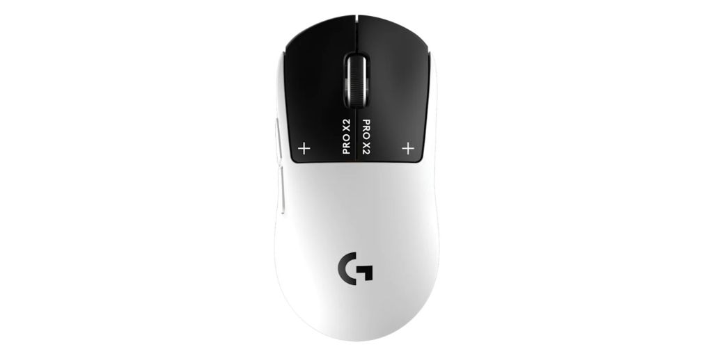 A white and black computer mouse
