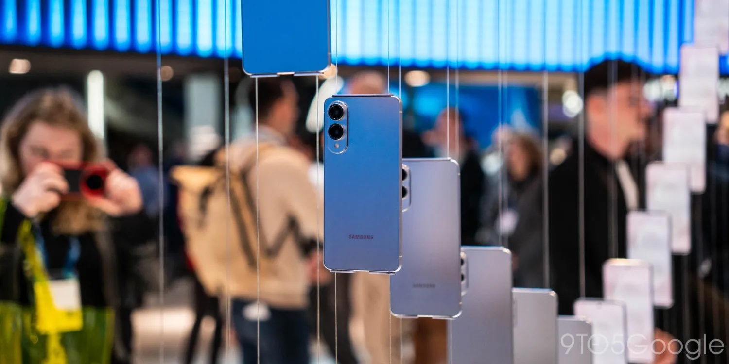 A group of cell phones from strings