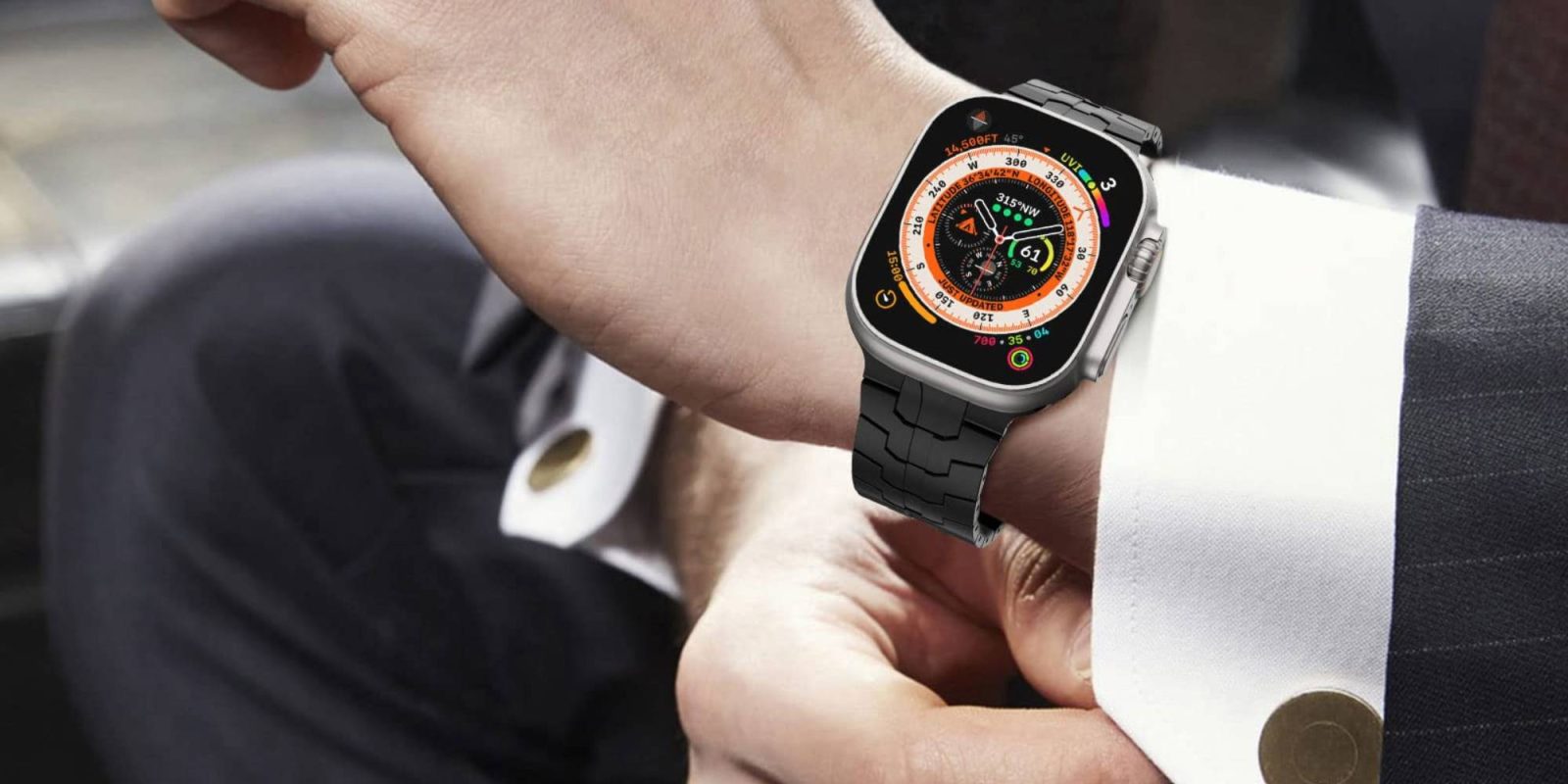 A person wearing a smart watch