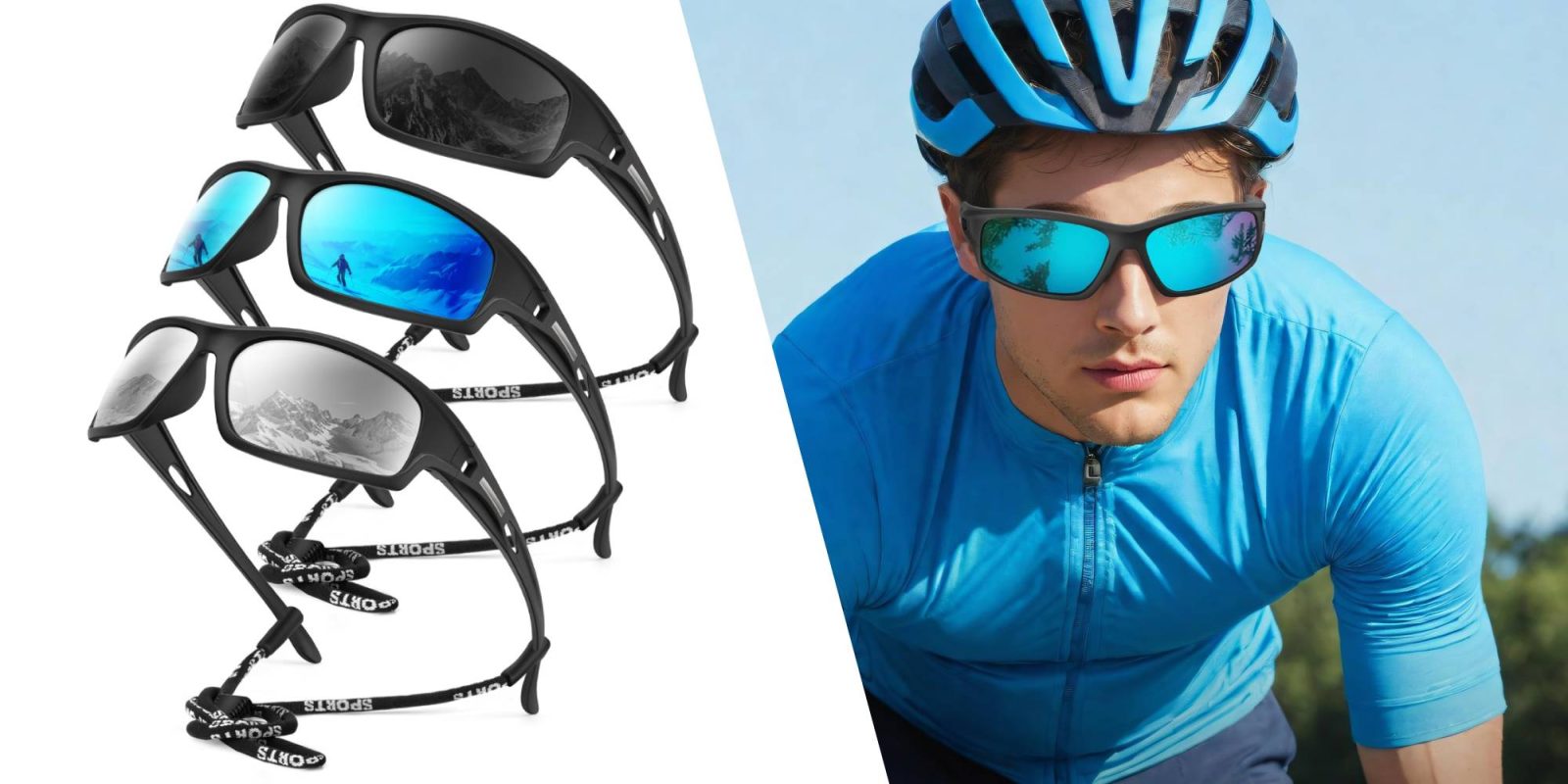 A man wearing a helmet and sunglasses