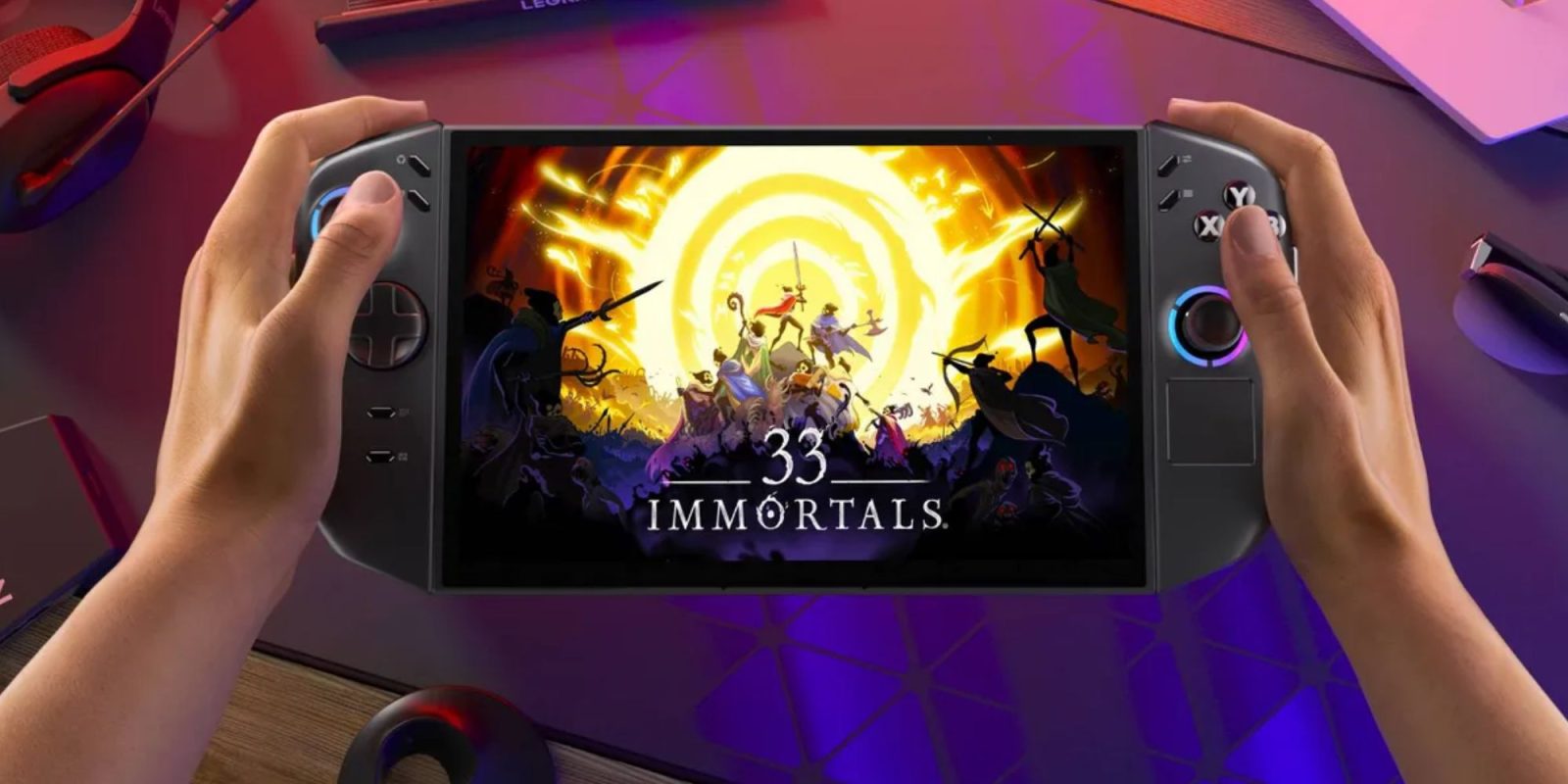 Image showing a person holding Lenovo's Legion Go 2 gaming handheld.