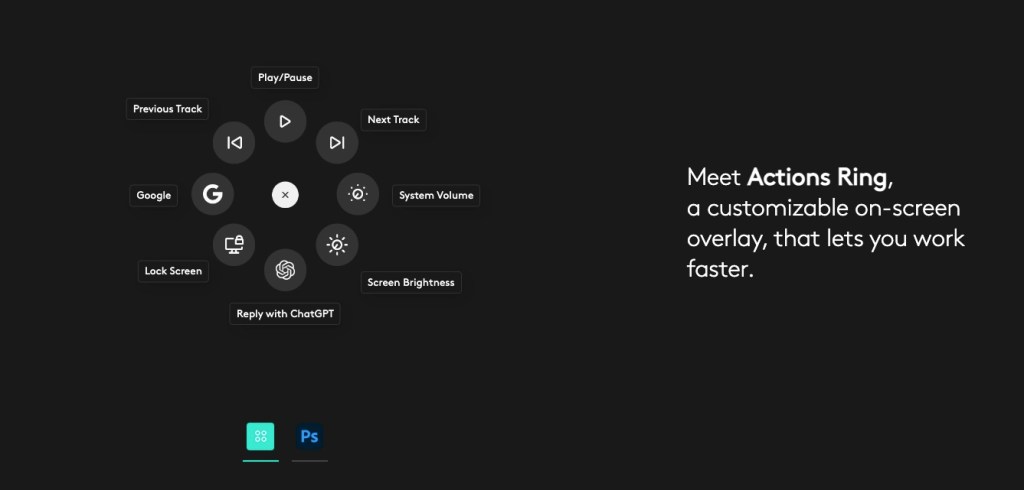 Logitech MX Master 4 mouse Action Ring