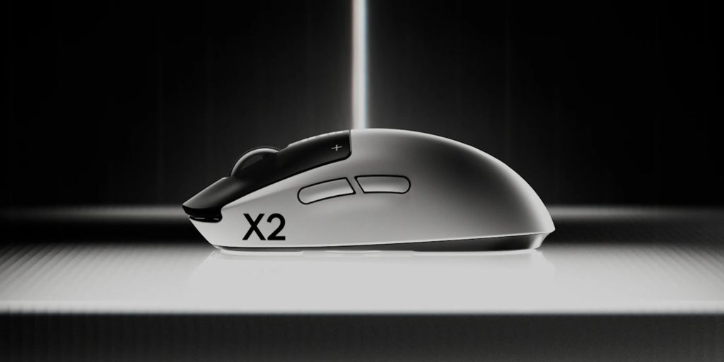 Image showing a render of Logitech's X2 Pro Superstrike gaming mouse.