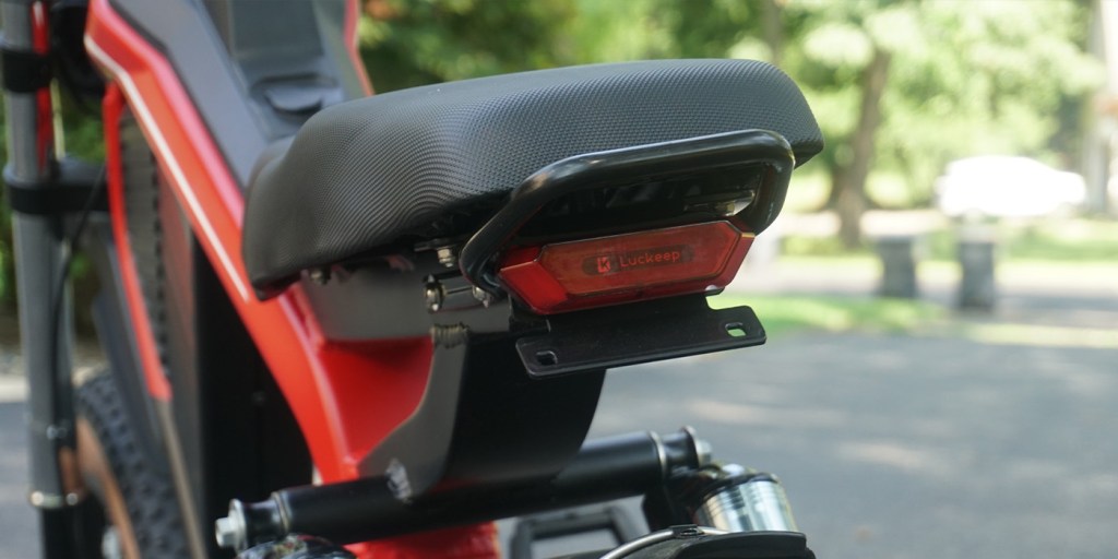 A close up of a bicycle seat