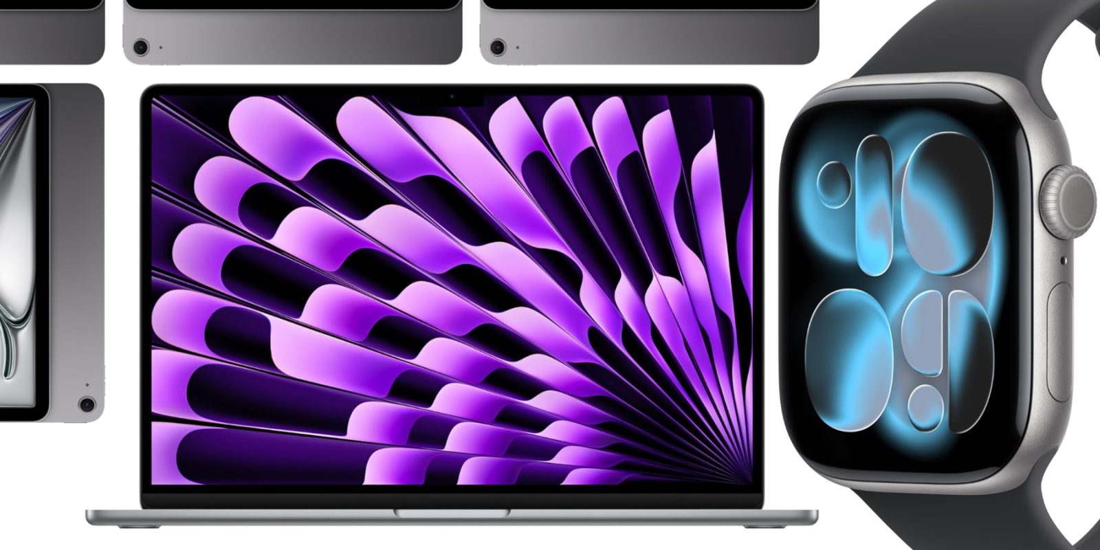 A laptop computer and a smart phone