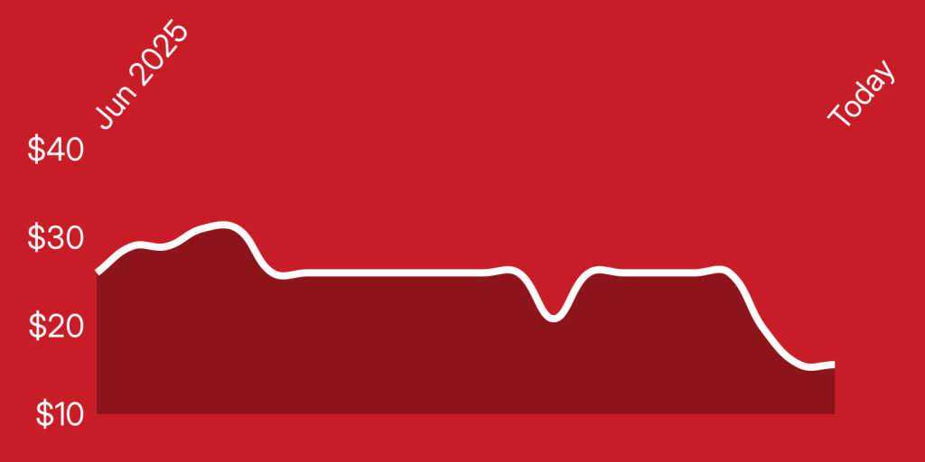 A line of a heart beat