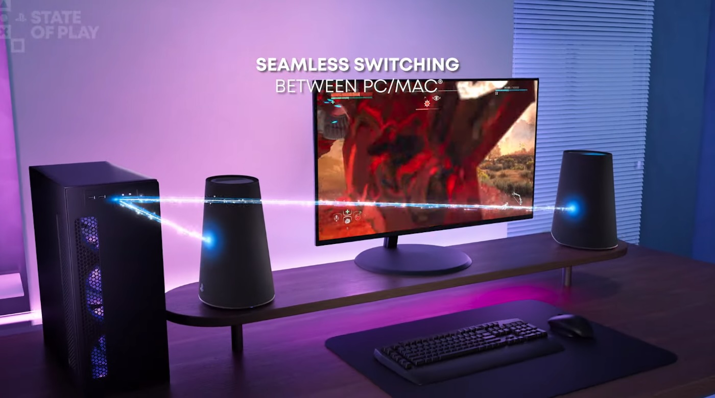 A computer on a desk