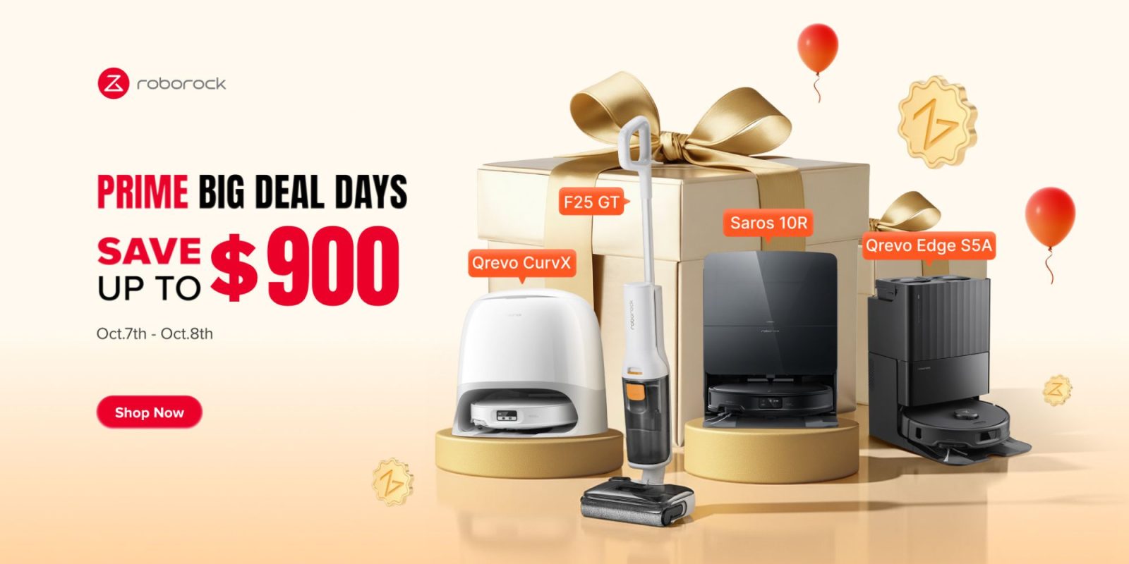 A group of vacuums on a gift box