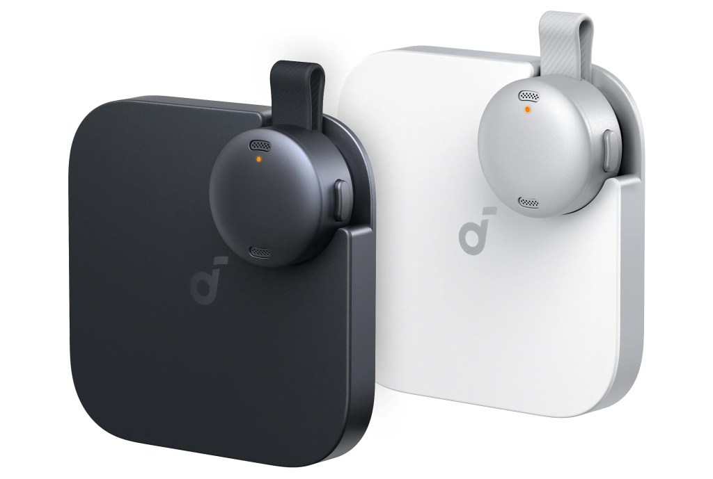 A pair of black and white electronic devices