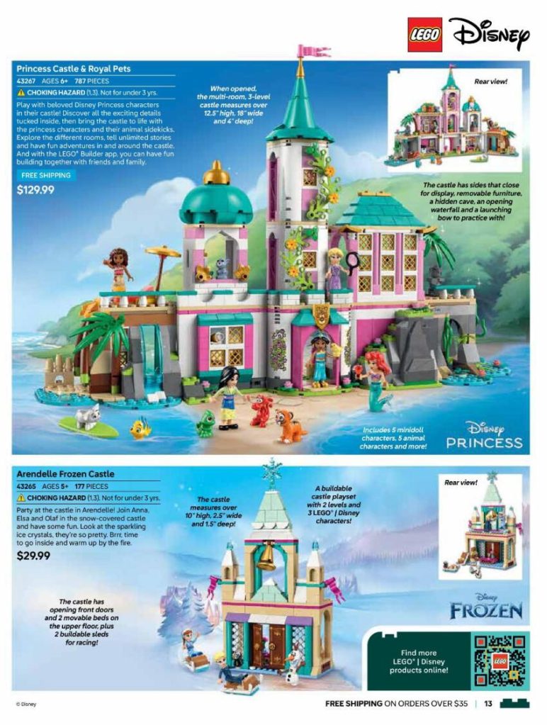 A advertisement for a toy castle