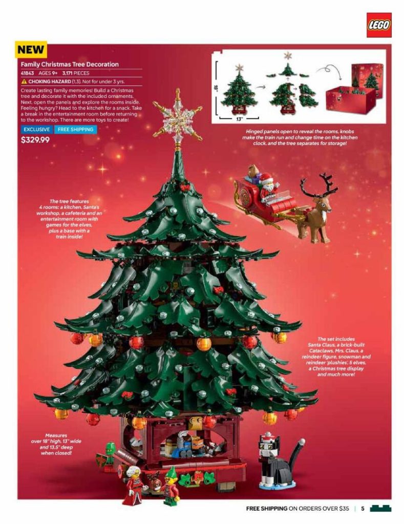 A toy tree with a santa sleigh and reindeer