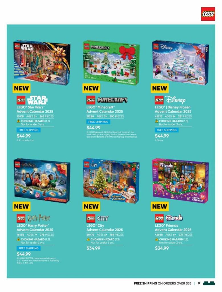 A page with a variety of toys