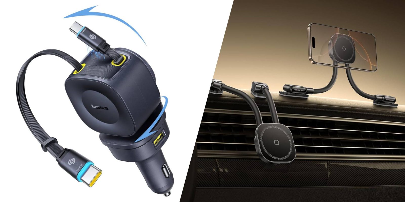 A close up of a car charger