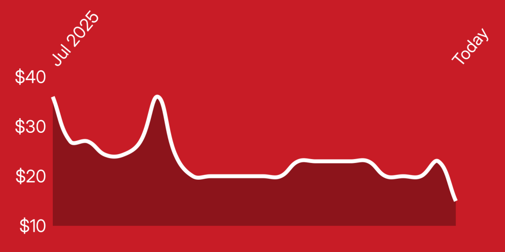 A line drawing of a mountain