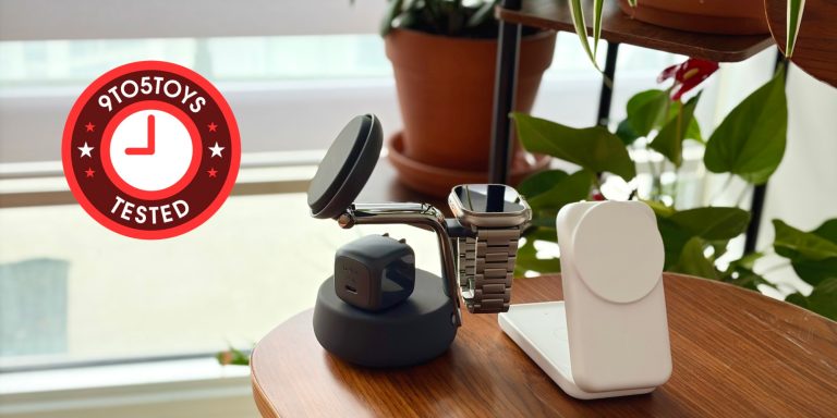 A watch on a charging stand