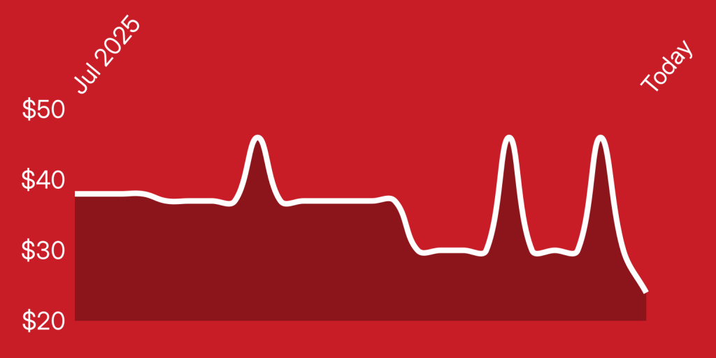 A line drawing of a heartbeat