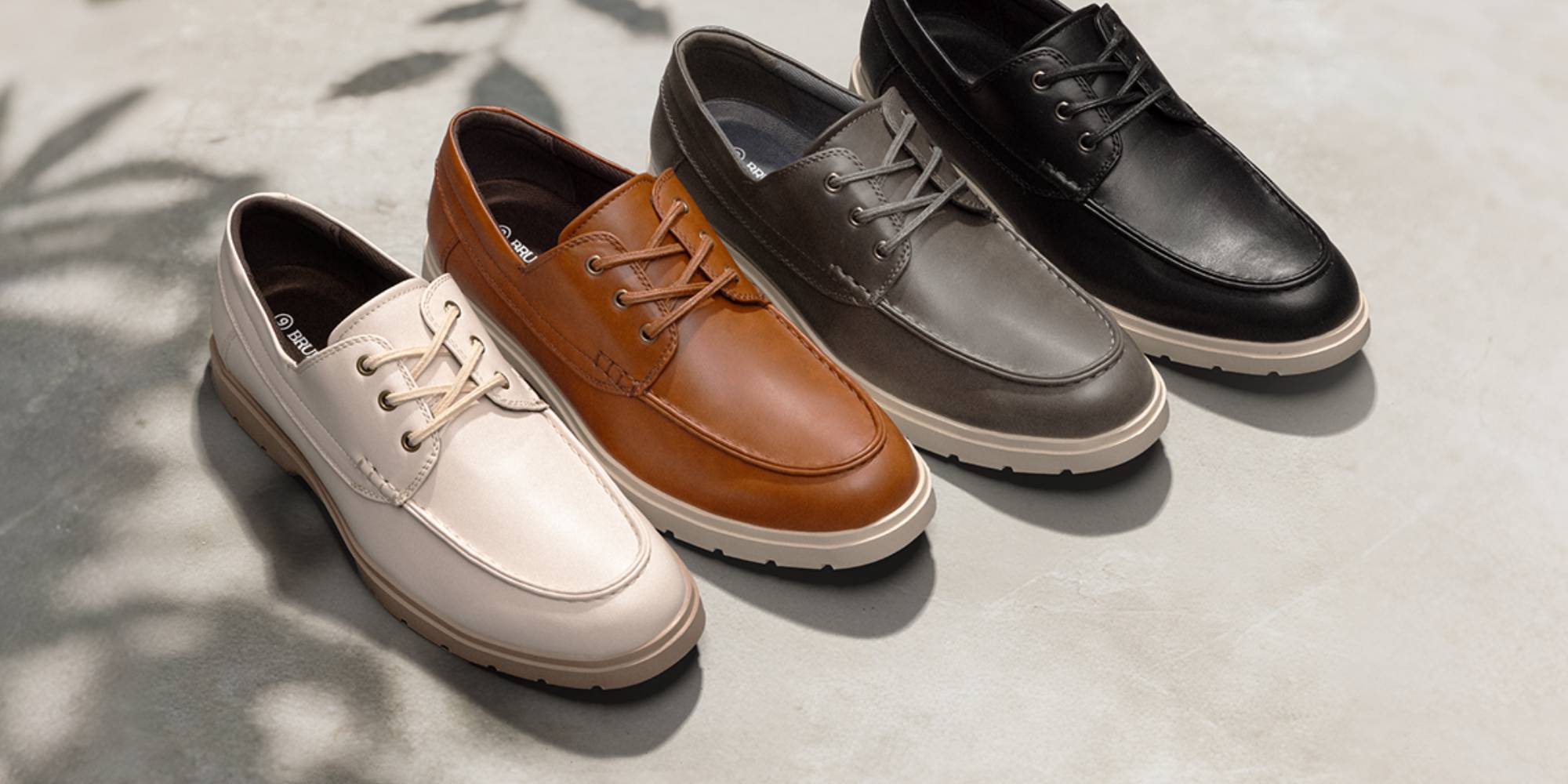 A group of shoes on a floor