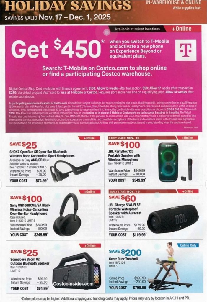 A advertisement for a costco warehouse