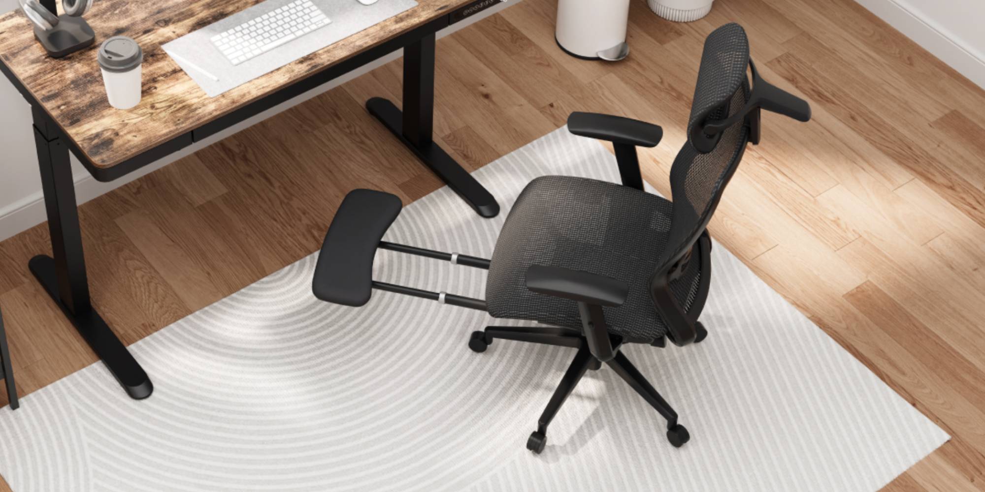 A chair with a leg rest