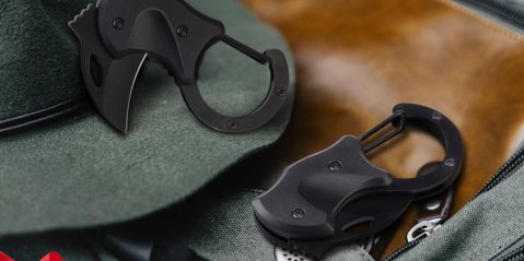 A close up of a knife