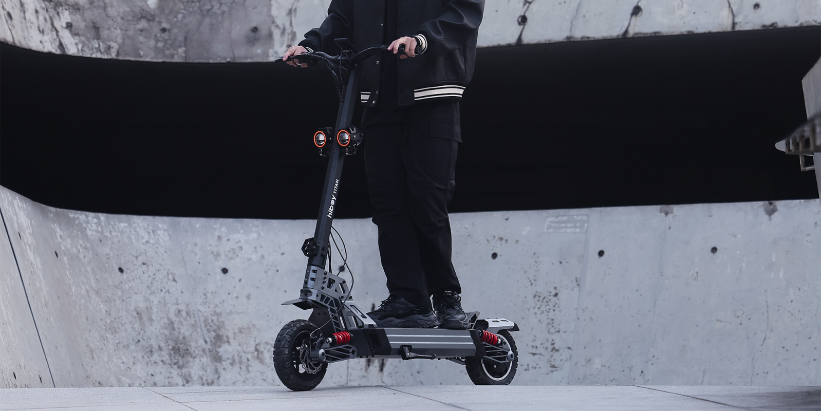 A person on a scooter