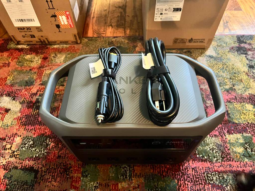 Anker's SOLIX C1000 Gen 2 power station with wires on it