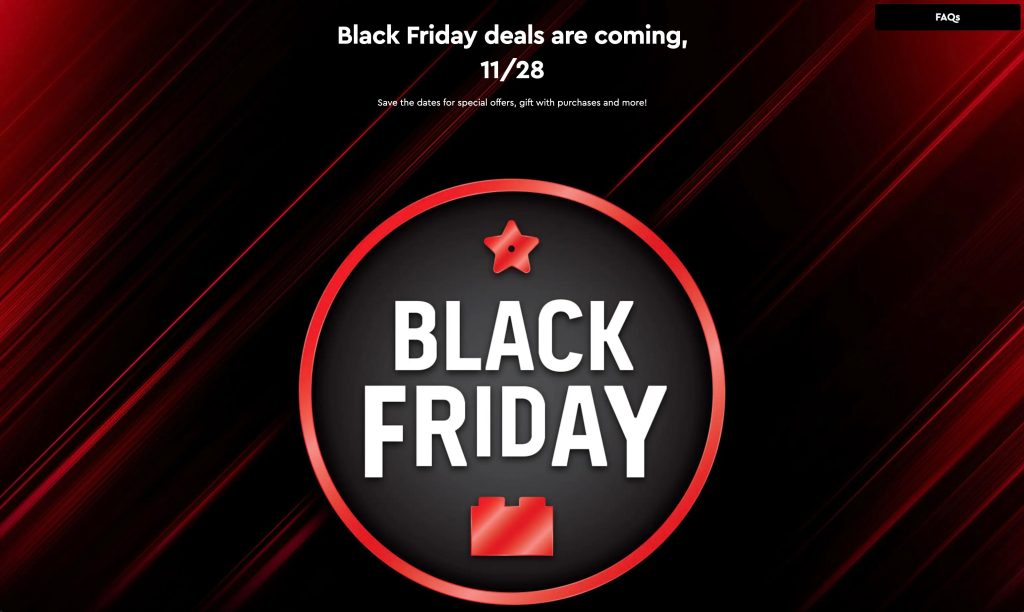 A black and red background with white text