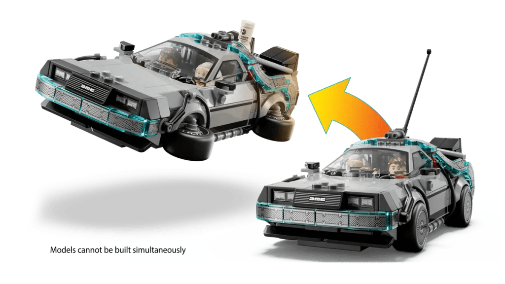 A toy car with people in it