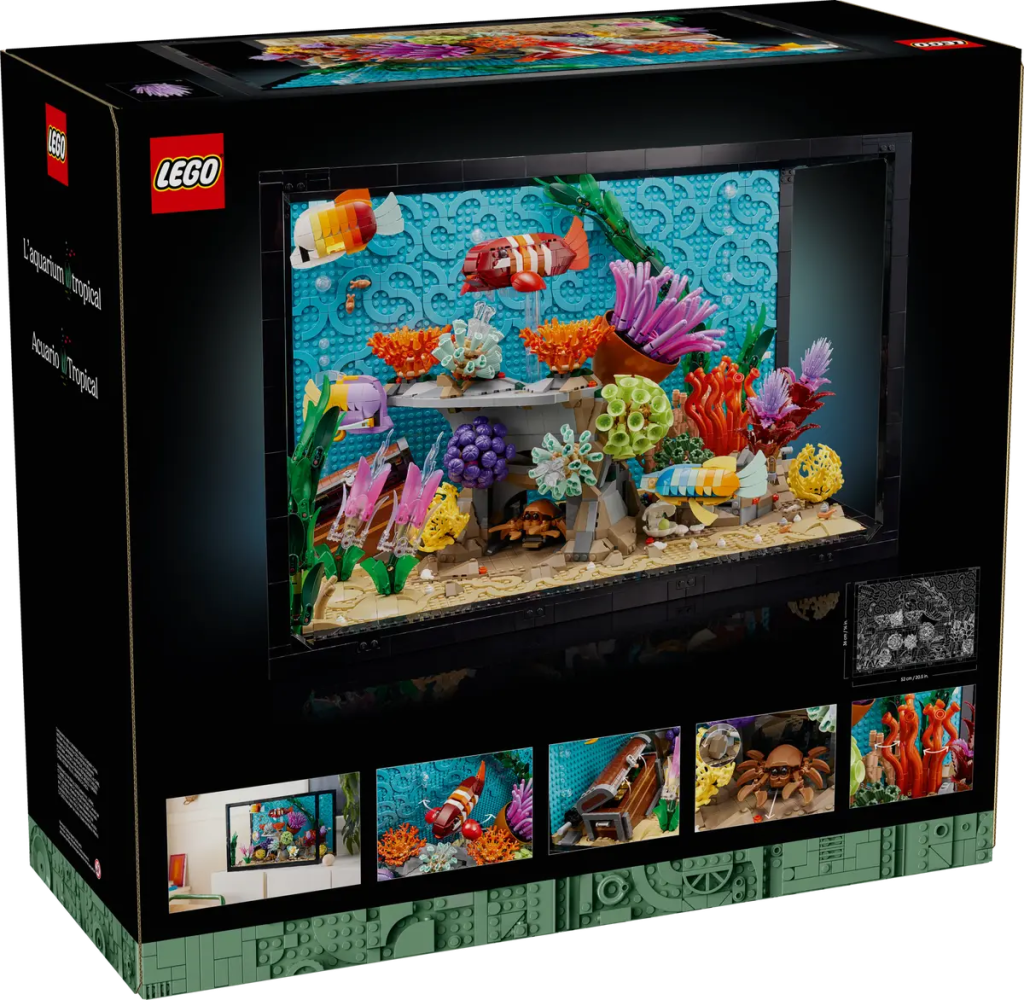 A box with a building set LEGO Tropical Aquarium