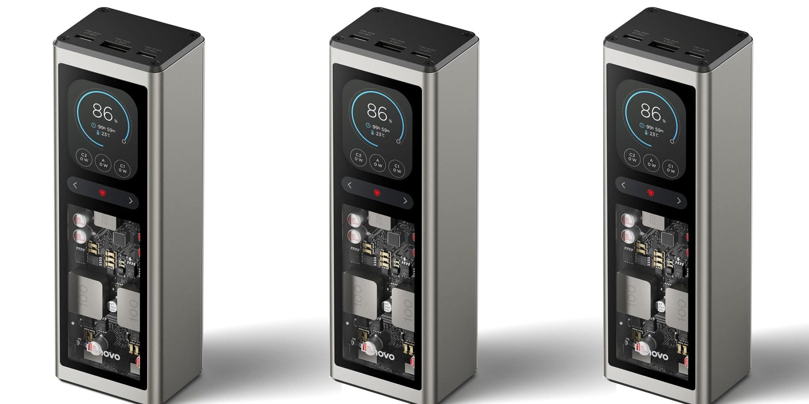 A group of rectangular electronic devices