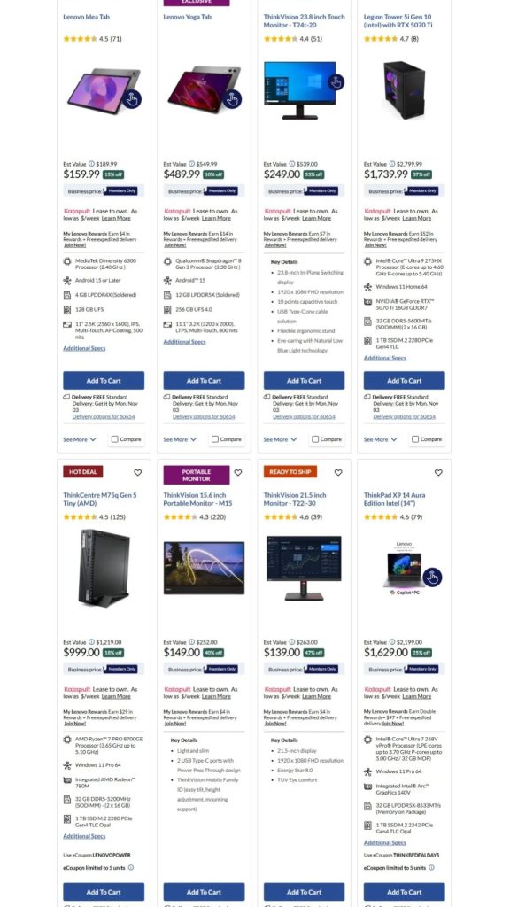 A screenshot of a website