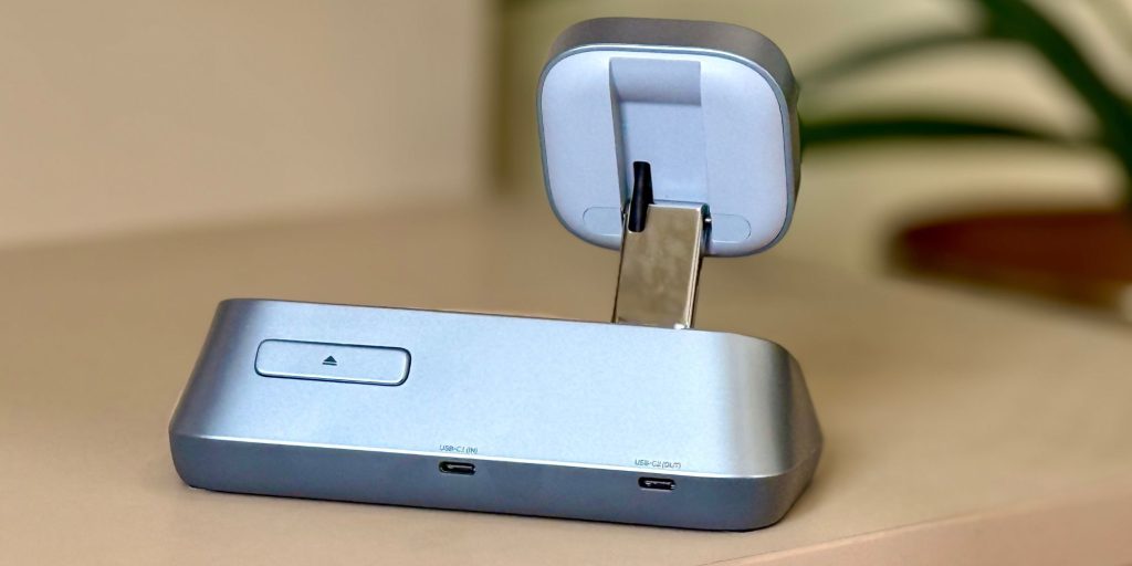 A rectangular device with a metal object in it