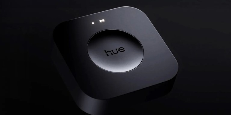 A black square device with a button